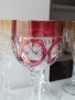 Кристални чаши-комплект от шест броя,многоцветен кристал, снимка 11