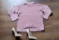 Красив пуловер с дантела цвят пудра на ZARA Зара, р-р S-М, перфектен, снимка 3