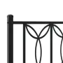 vidaXL Метална рамка за легло с горна и долна табла, черна, 90x200 см, снимка 7