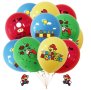 Супер Марио Super Mario Обикновен надуваем латекс латексов балон парти хелий или газ, снимка 3