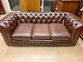 Диван тройка CHESTERFIELD естествена кожа , снимка 5