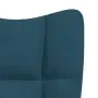 vidaXL Люлеещ стол, син, кадифе, снимка 6