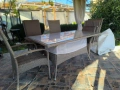 Градинска маса и столове имитация ратан, снимка 7