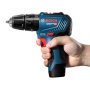 Акумулаторна бормашина Bosch GSB 12V-30 ударна с 2 батерии и зарядно, снимка 2