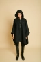 Дамска Вълнена Пелерина с Качулка Rafael - Черно, снимка 6