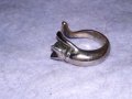 СТАР МЕДЕН НИКЕЛИРАН ФИГУРАЛЕН ВИНТИДЖ АРТ ПРЪСТЕН КОТЕ 38736, снимка 6