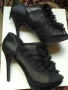 Черни сандали на висок ток 37 номер обувани веднъж 20лв, снимка 4