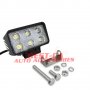 LED халоген работна лампа диодна светлина 12V 24V мощност 18W подходящ за: джип, кола, камион, лодка, снимка 1