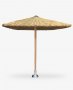 Здрав плетен чадър - трастика и метал,с дървен кол, снимка 2