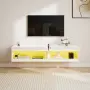 ТВ шкаф HOMCOM, нисък стенен шкаф за телевизор с RGB LED осветление в 16 цвята,, снимка 6