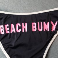 XS черна бански долница Beach Bum с бял ластик по краищата, снимка 3 - Бански костюми - 41558859