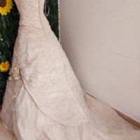 сватбена бална рокля в шампанско, снимка 2 - Сватбени рокли - 37471050