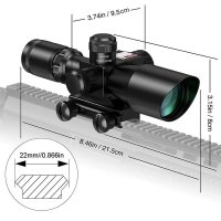 Оптика лазерен прицел 2.5x-10x тактически мерник голямо увеличение лов, снимка 6 - Оборудване и аксесоари за оръжия - 41813759