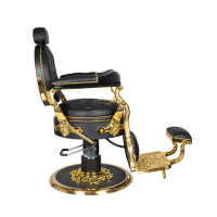Бръснарски стол Cesare Gold, снимка 3 - Бръснарски столове - 44603277