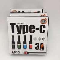 Type C кабел fast charge 3A 1метър , снимка 3 - USB кабели - 41322535