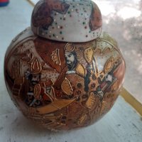 Стара колекционерска ваза буркан Сатцума, снимка 1 - Антикварни и старинни предмети - 34348638