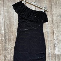 Нова черна 30 лева  къса рокля блясък парти коктейлна официална , снимка 2 - Рокли - 41322483