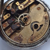 Джобен сребърен османски часовник telescope, снимка 7 - Антикварни и старинни предмети - 41400570