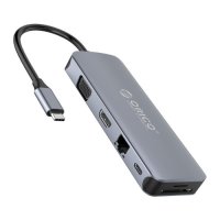 USB Хъб USB Преобразувател Orico MC-U111P, USB Type C Хъб, 11-in-1 Multifunction Docking Station, снимка 1 - Кабели и адаптери - 35689703
