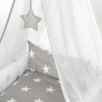 Спален комплект за бебешка кошарка Roba сиво/бяло, снимка 4 - Спално бельо и завивки - 34582077