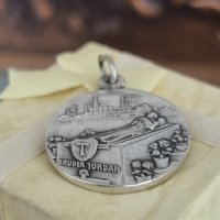 Vintage сребърна висулка Diener Gott Brother Jordan, снимка 2 - Колиета, медальони, синджири - 41793671