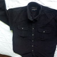 Черна риза - ситно кадифе, снимка 4 - Ризи - 36343443