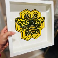 3D картина Пчела мандала (многослойна), снимка 5 - Картини - 40049134