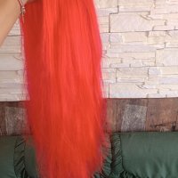 Изкуствена перука в червено 20лв, снимка 2 - Аксесоари за коса - 41501907