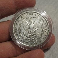 Рядък  сребърен американски долар, морган долар, MORGAN DOLLAR, ONE  DOLLAR - 1881 г., снимка 6 - Нумизматика и бонистика - 35483309