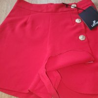 Нов червен пола панталон, снимка 3 - Къси панталони и бермуди - 40708535