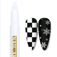 Бял и черен маркер за декорация на нокти, снимка 3 - Продукти за маникюр - 41815916