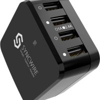 Syncwire USB стенно зарядно щепсел за пътуване - 34W/6.8A 4-портово бързо зарядно устройство с US UK, снимка 9 - Оригинални зарядни - 41557457