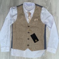 NEXT Официален сет за момче - риза, елек и вратовръзка, размер 9г, снимка 2 - Детски ризи - 42497284