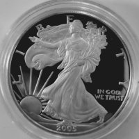 1 сребърен долар 2005 год./2005-W $1 EAGLE PCGS/ , снимка 3 - Нумизматика и бонистика - 40771104