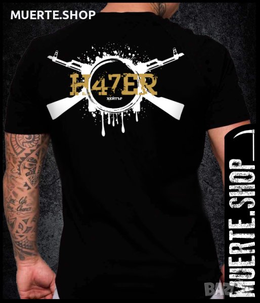 Черна тениска с щампа HATER, снимка 1