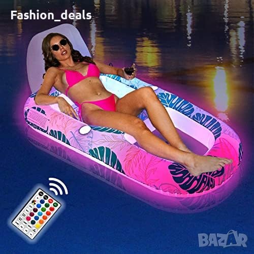 Ново Светещо надуваемо легло за възрастни и деца/Плаж Море Басейн, снимка 1