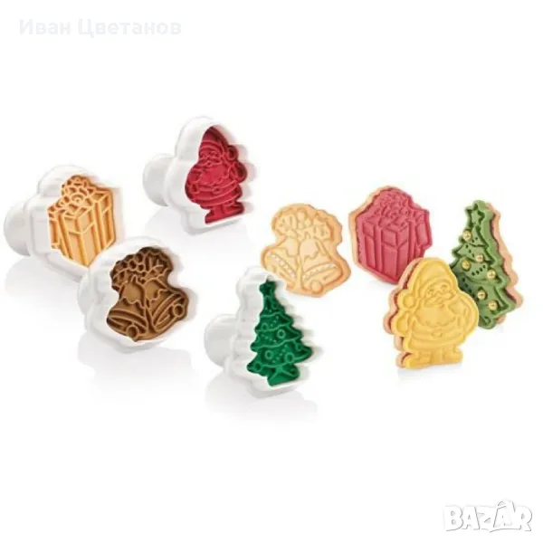 Комплект форми за сладки Tescoma Delicia 4 броя, коледни, снимка 1