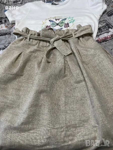 Пола с висока талия GANG и блузка, снимка 1