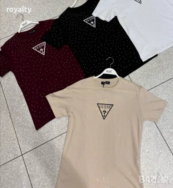 Памучни дамски тениски Guess Различни цветове , снимка 1