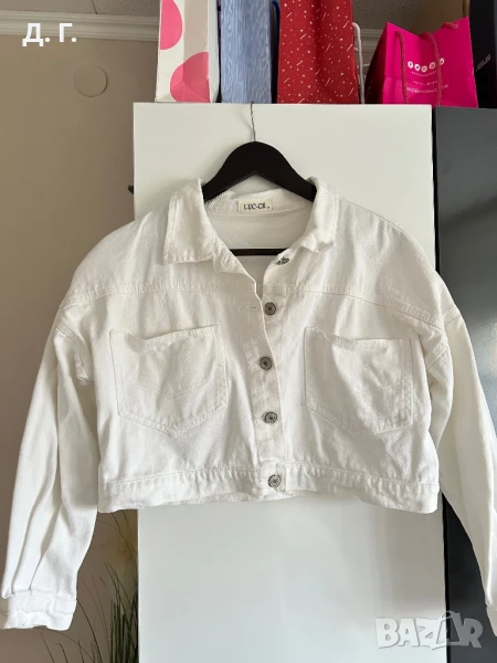 Бяло дънково яке, снимка 1