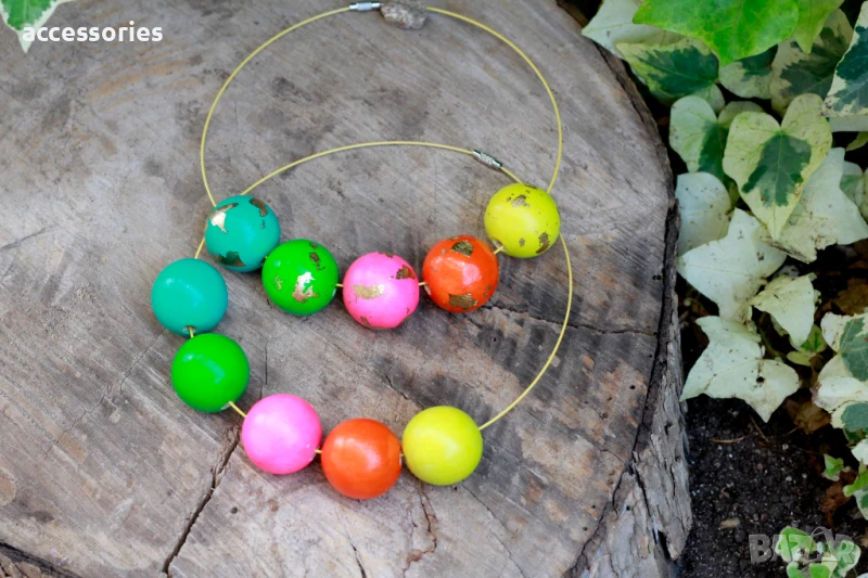 Ръчно изработен гердан-ярки цветове, снимка 1