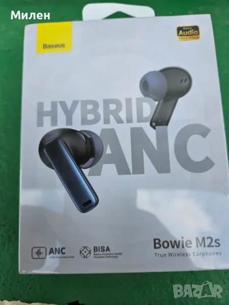 Безжични слушалки Baseus - Bowie M2s, TWS, ANC, черни, снимка 1