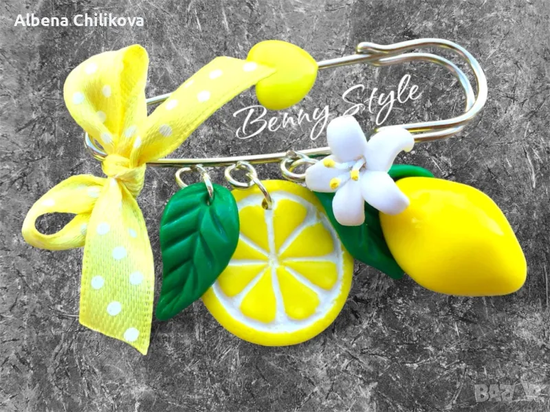 Брошка с лимони, снимка 1