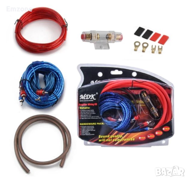 Кабели за усилвател комплект суббуфер тонколони кола автомобил, снимка 1