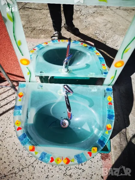 мивка за баня плюс огледало, снимка 1