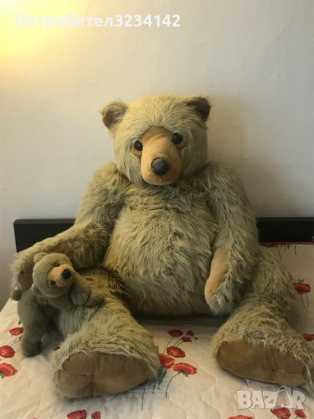 Голям плюшен мечок с малко мече 130 см., снимка 1