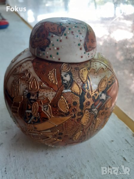 Стара колекционерска ваза буркан Сатцума, снимка 1
