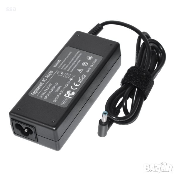 Зарядно за лаптоп HP - 90W - 19.5V 4.62A 4.5x3.0mm blue - заместител, (08) - 24 месеца гаранция, снимка 1