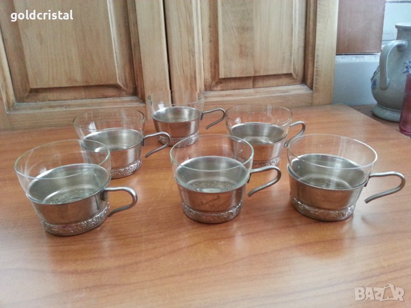 Руски чаши за чай стакани подстакани , снимка 1