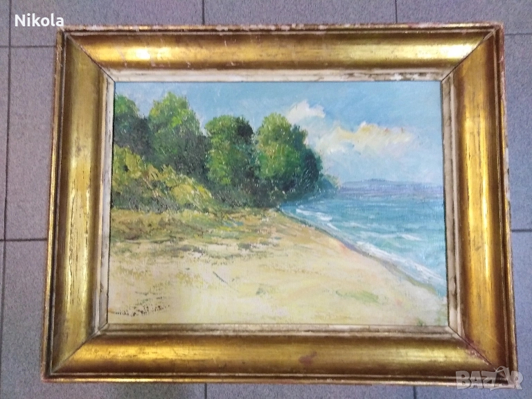 Стар голяма картина масло, снимка 1